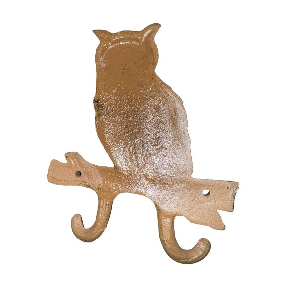 Decorative Cast Iron Owl Wall Hook For Hanging Coats Keys & Bags - Picture 2 of 3